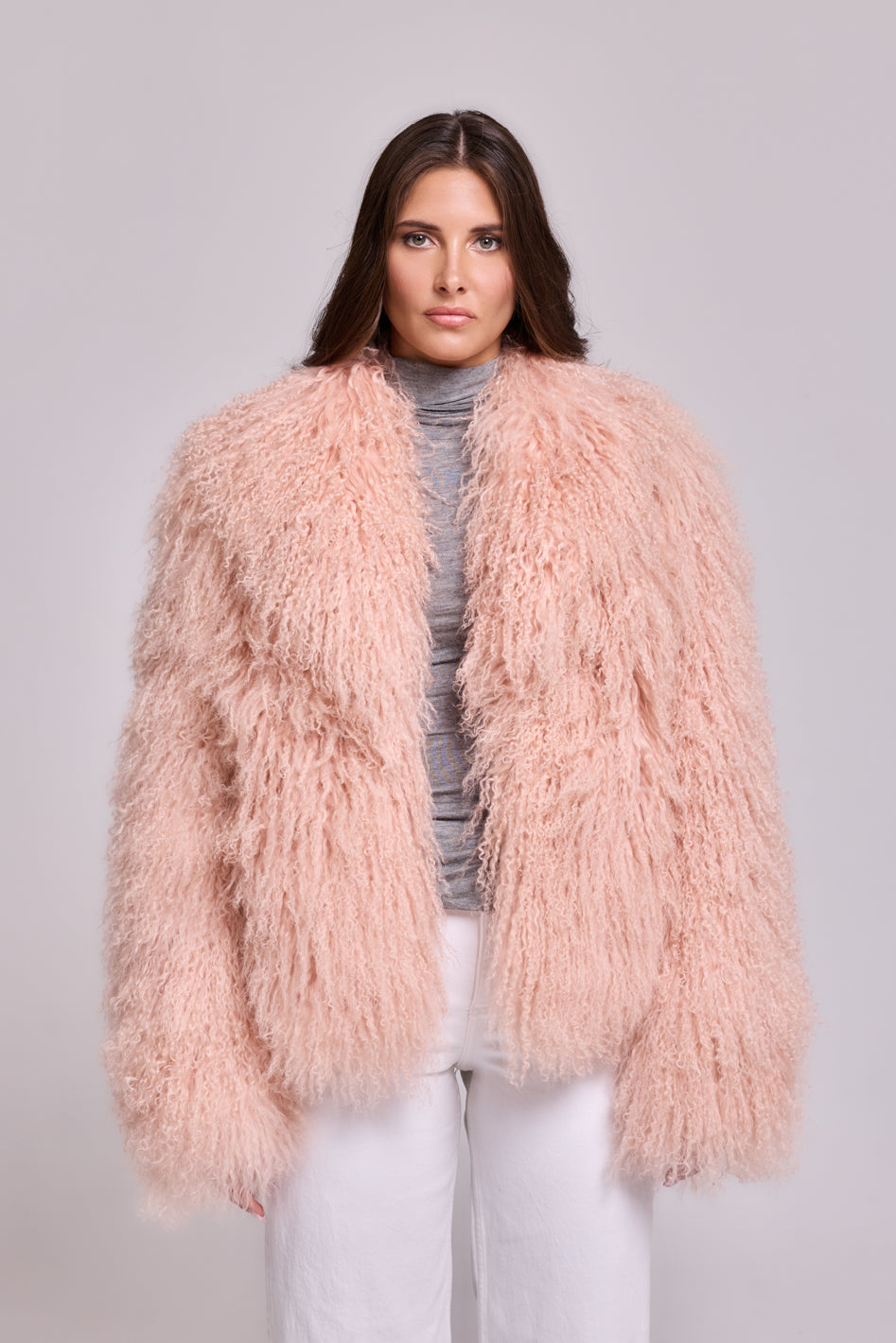 <tc>Mongolia shearling Coat Pink</tc>