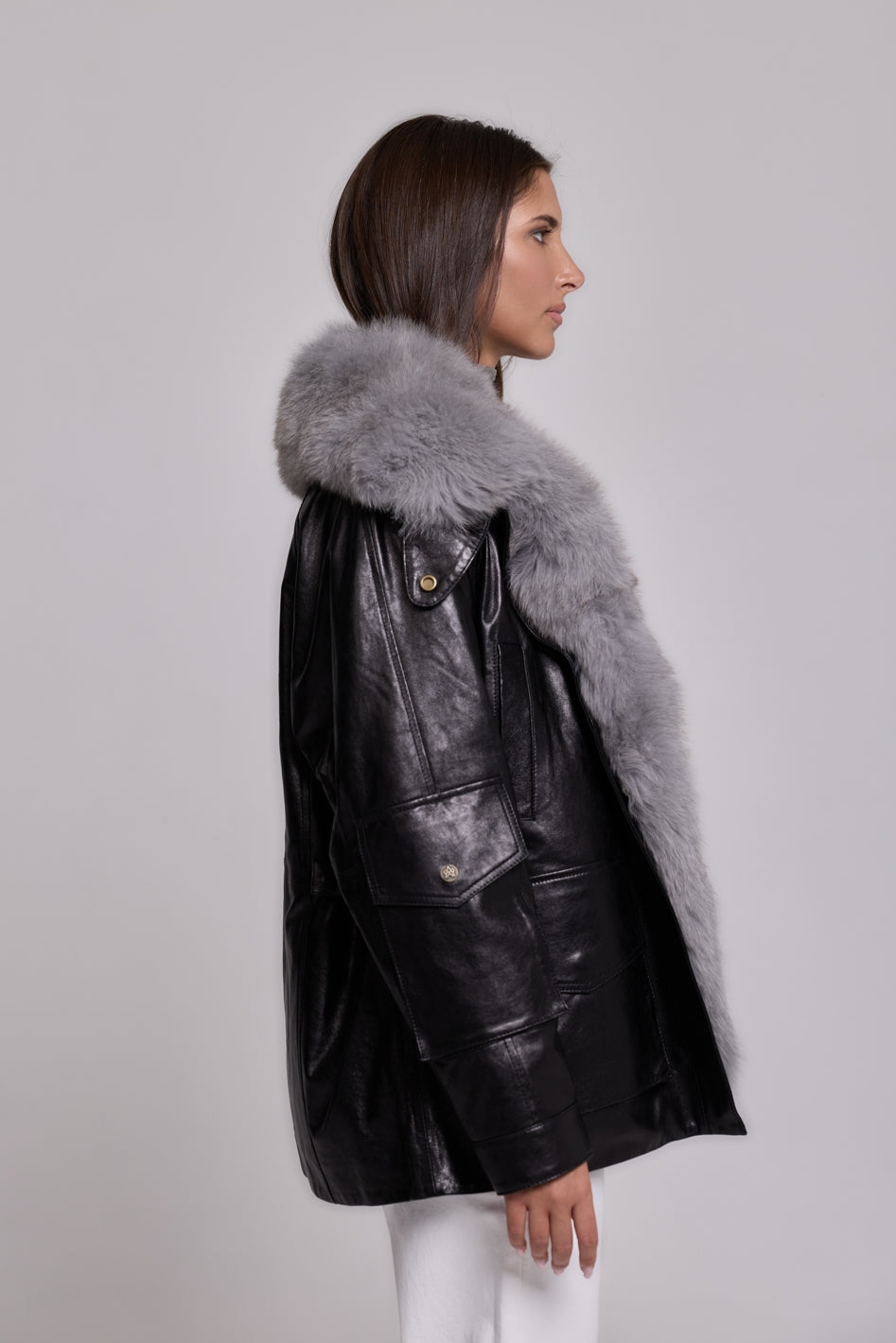 Army Leather Parka 2-in-1