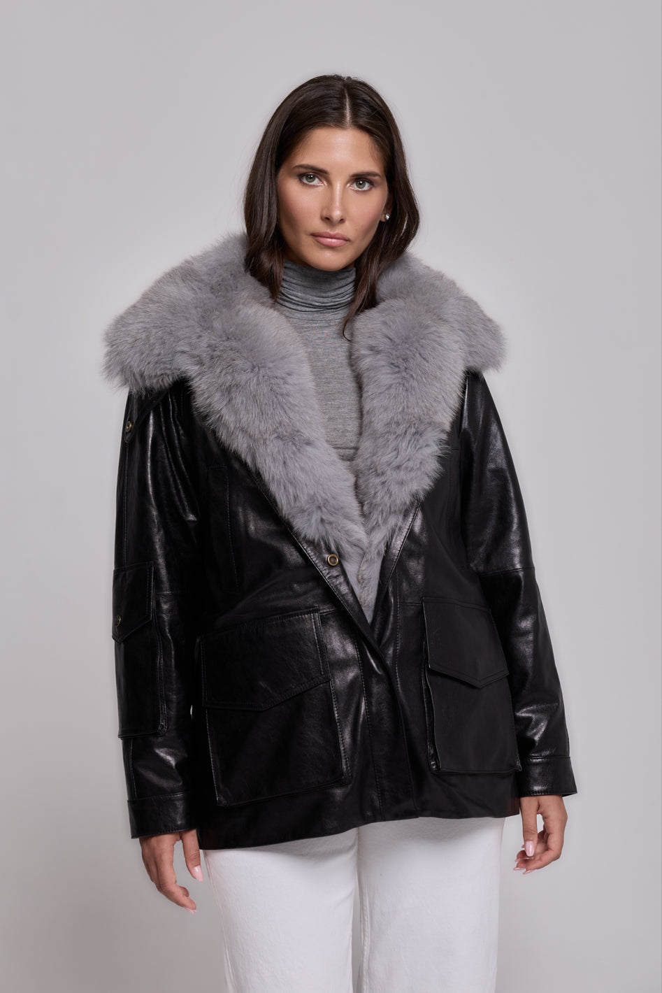 Army Leather Parka 2-in-1