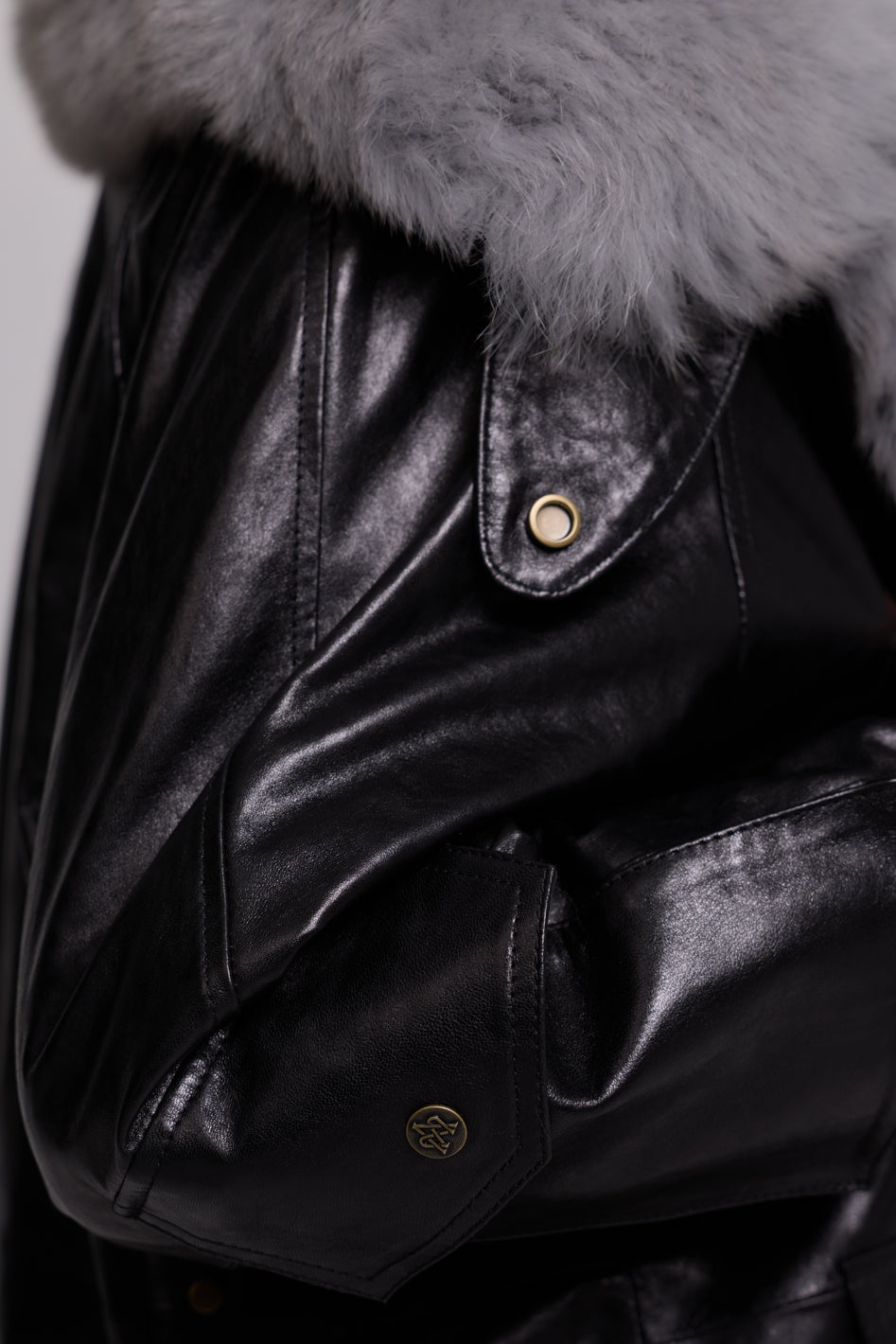 Army Leather Parka 2-in-1