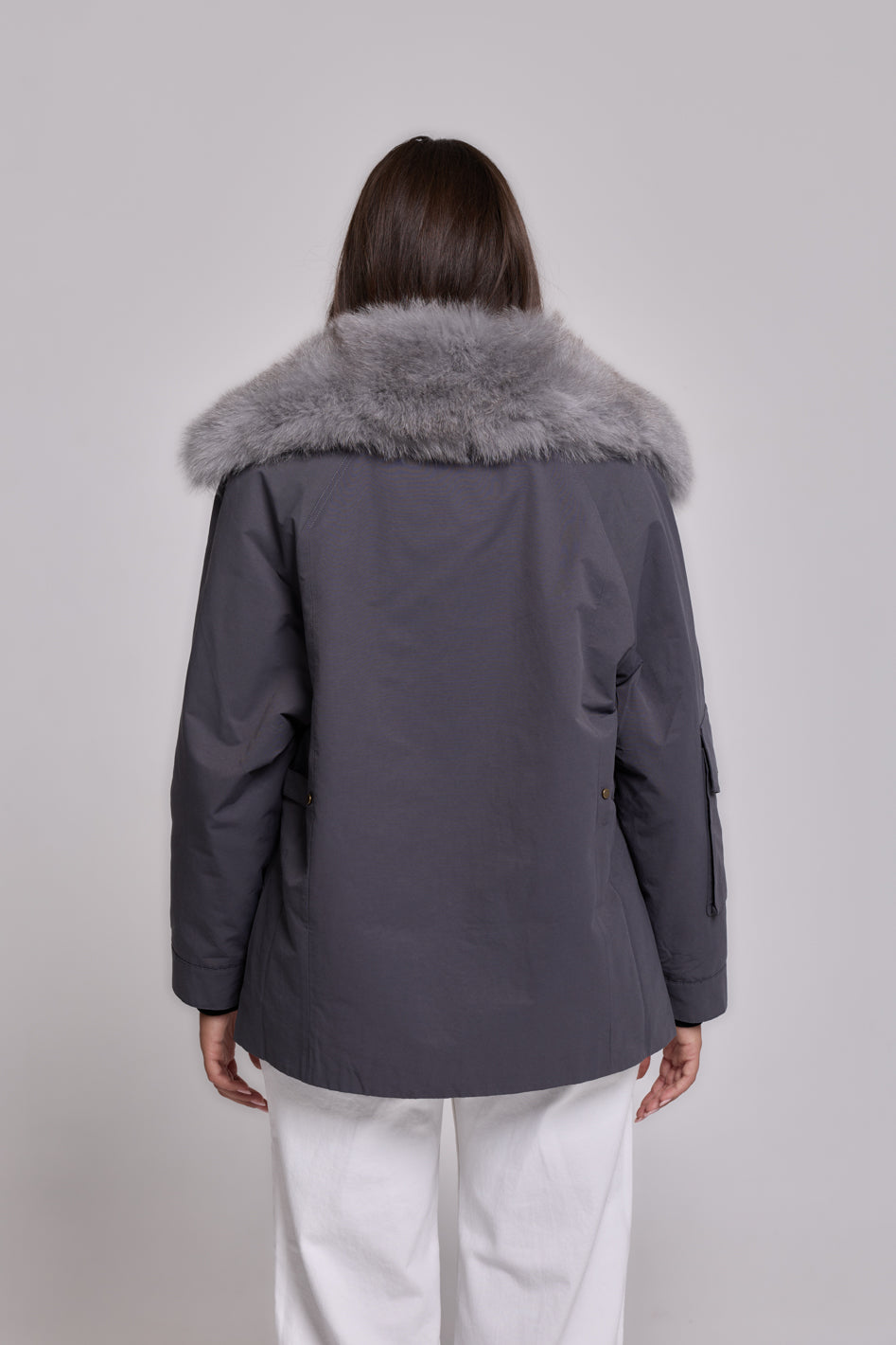 Parka ARMY GRAY in Waterproof Cotton Blend