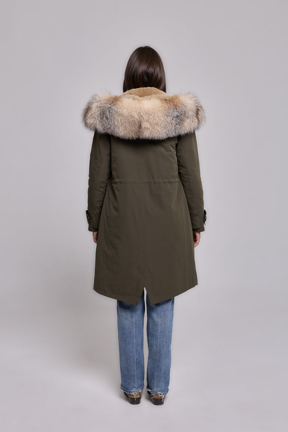 Parka in xlong Cristal prestige waterproof technical cotton