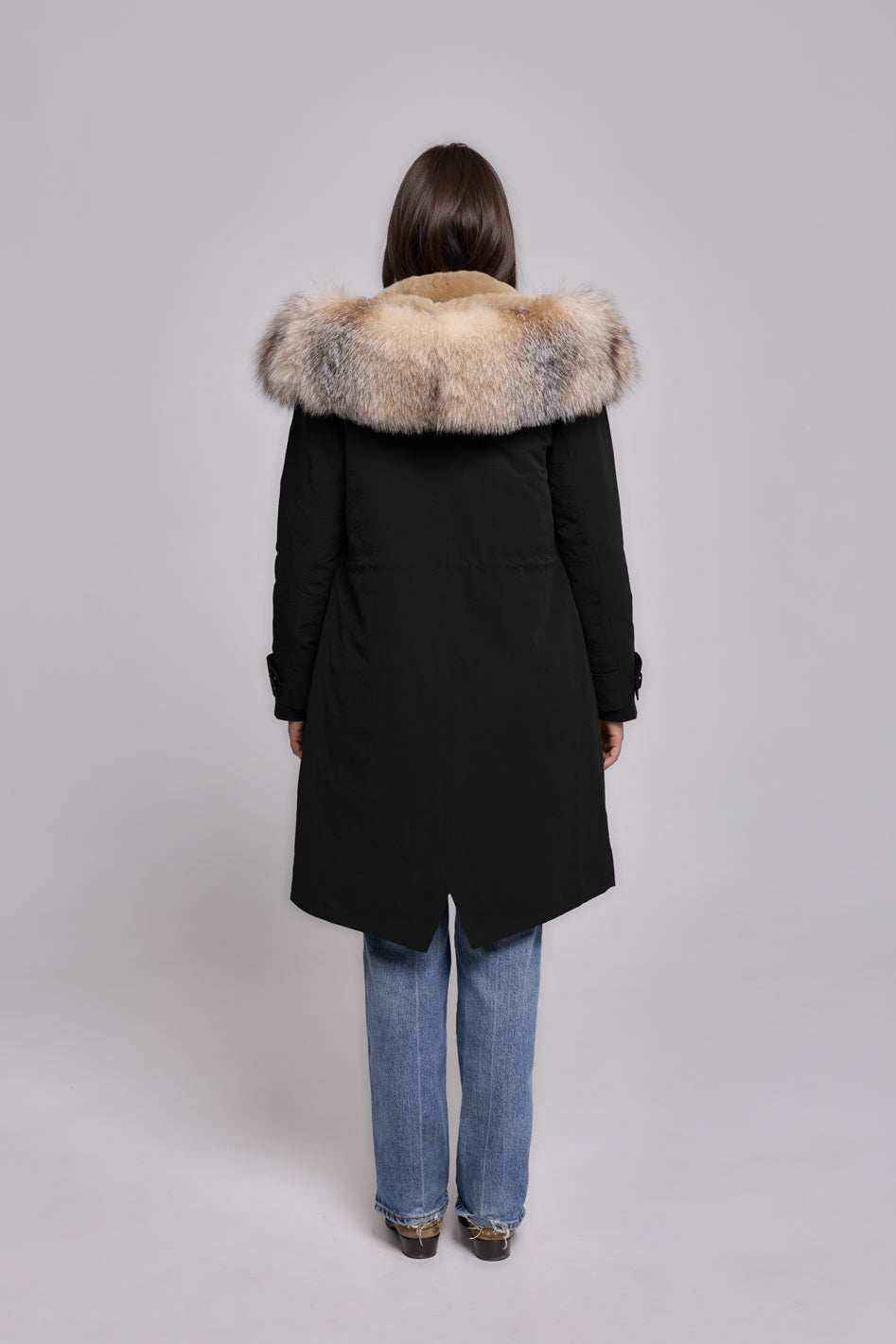 Parka in xlong Cristal prestige waterproof technical cotton