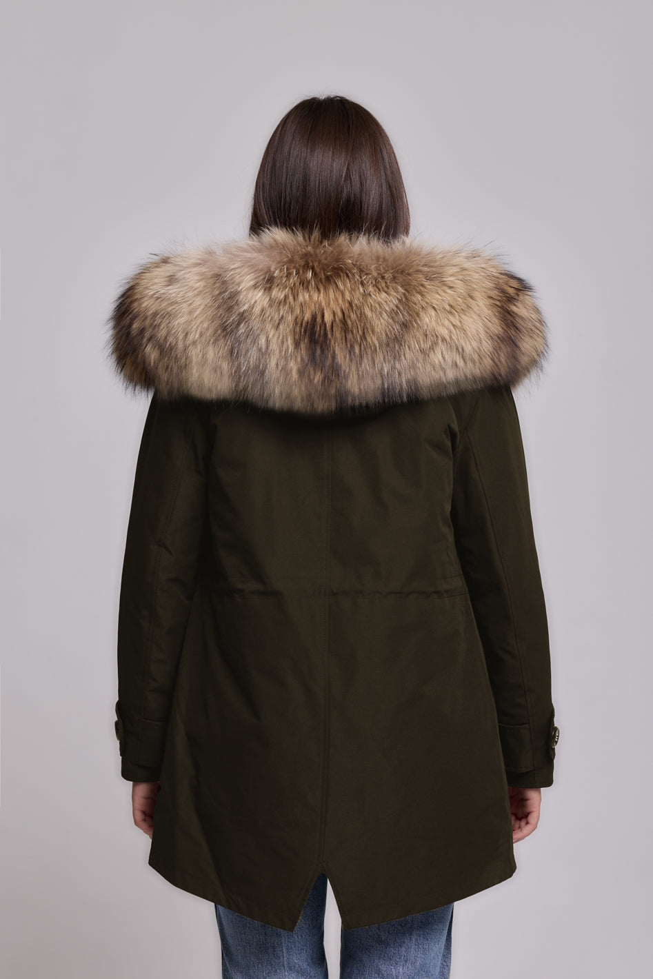 Long Raccoon waterproof technical cotton parka