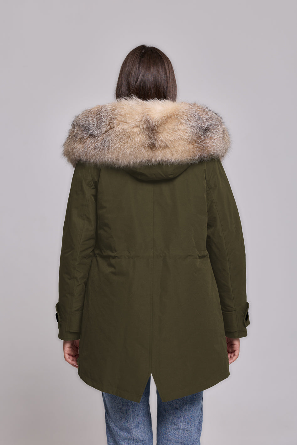 Long Cristal prestige waterproof technical cotton parka