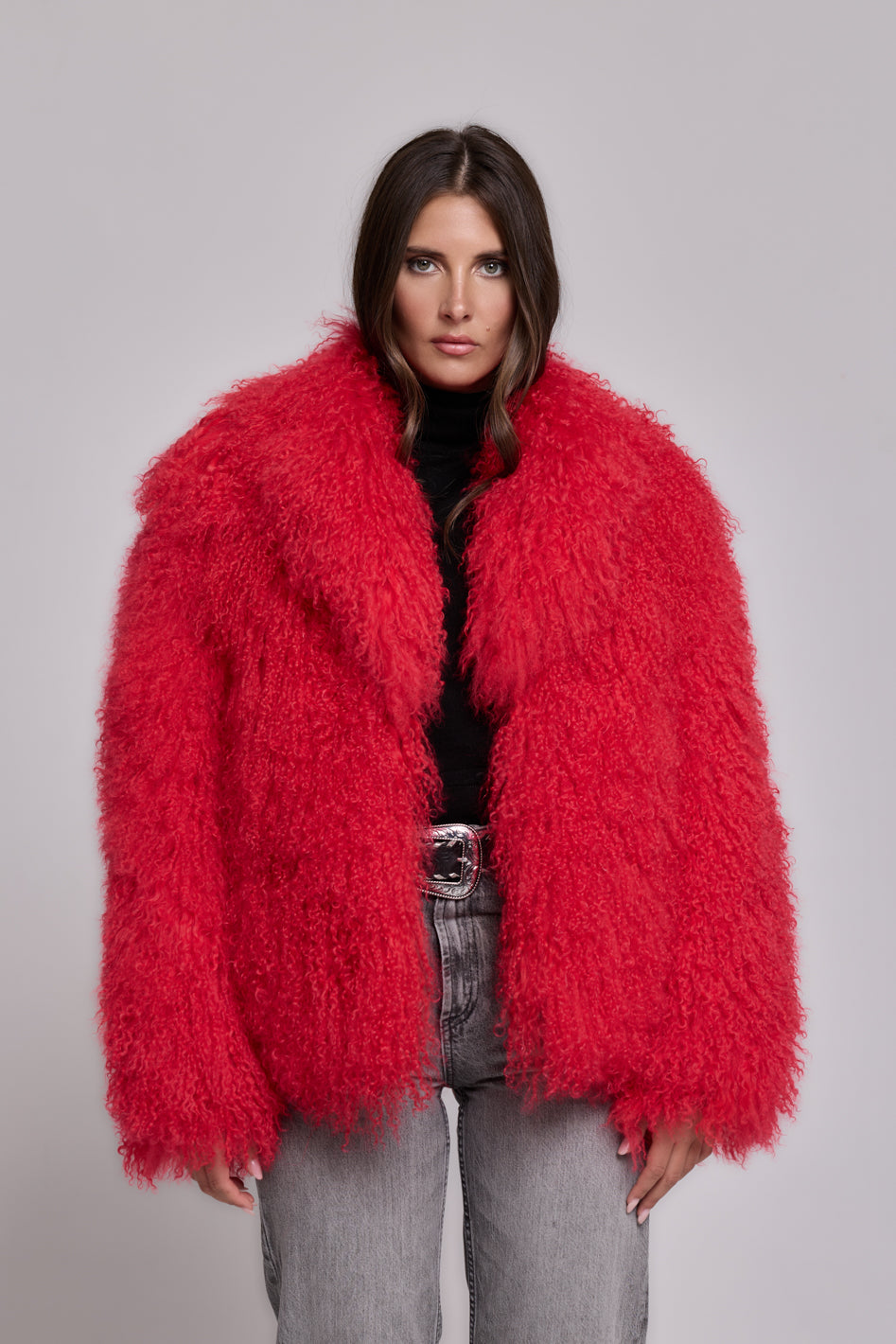 <tc>Mongolia shearling Coat Red</tc>