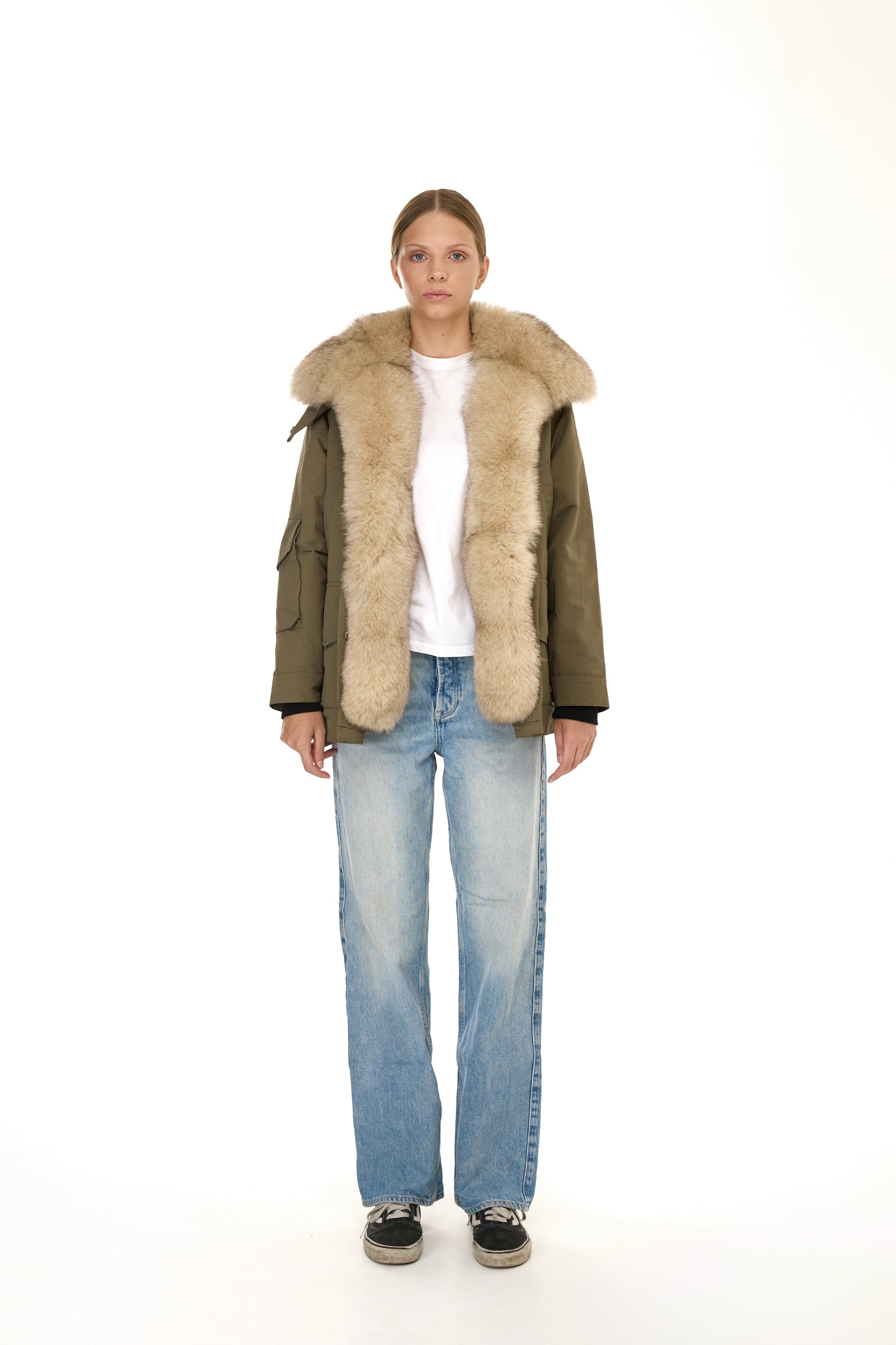 Parka ARMY BEIGE in Waterproof Cotton Blend