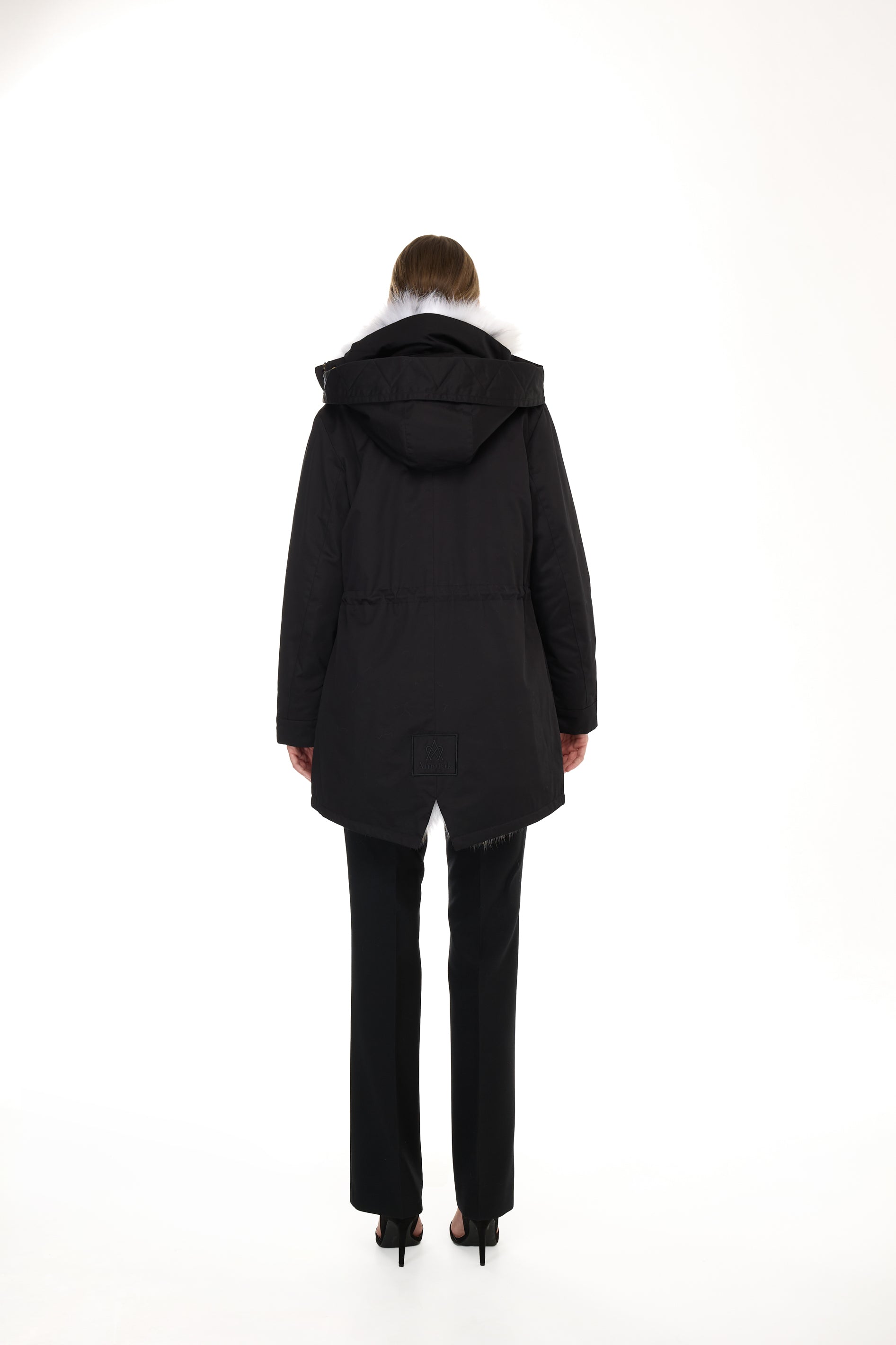 Elegant FOX LINX Parka with High Collar and Removable Fur Vest