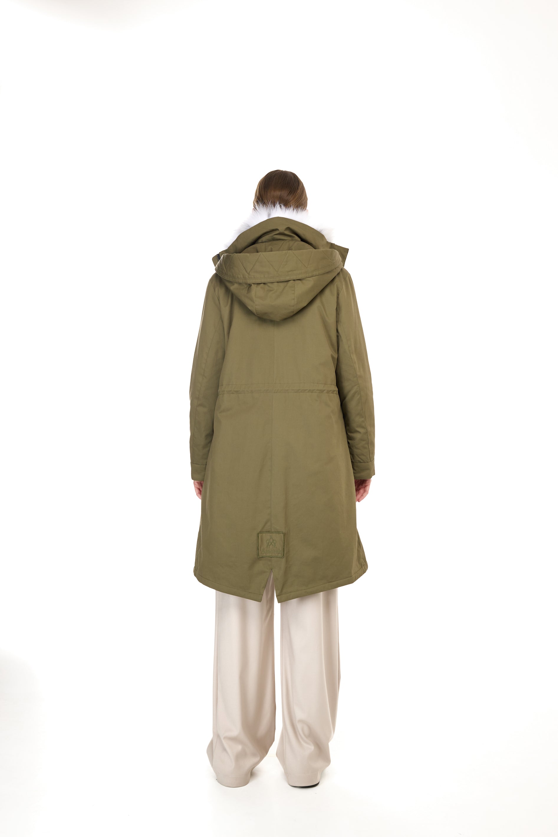 FOX LINX Elegant X-Long Parka with High Collar and Removable Fur Vest