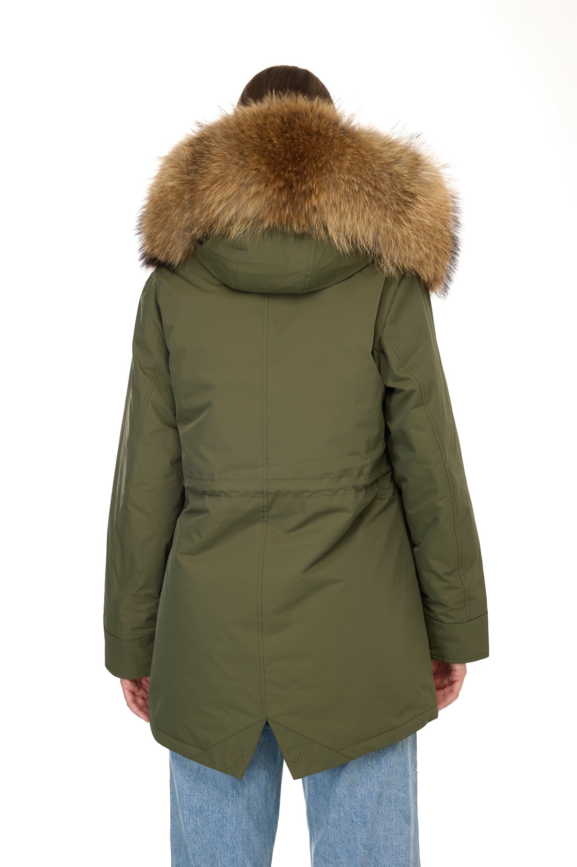 Urban RACCOON langer Parka aus wasserdichter Baumwollmischung mit Weste