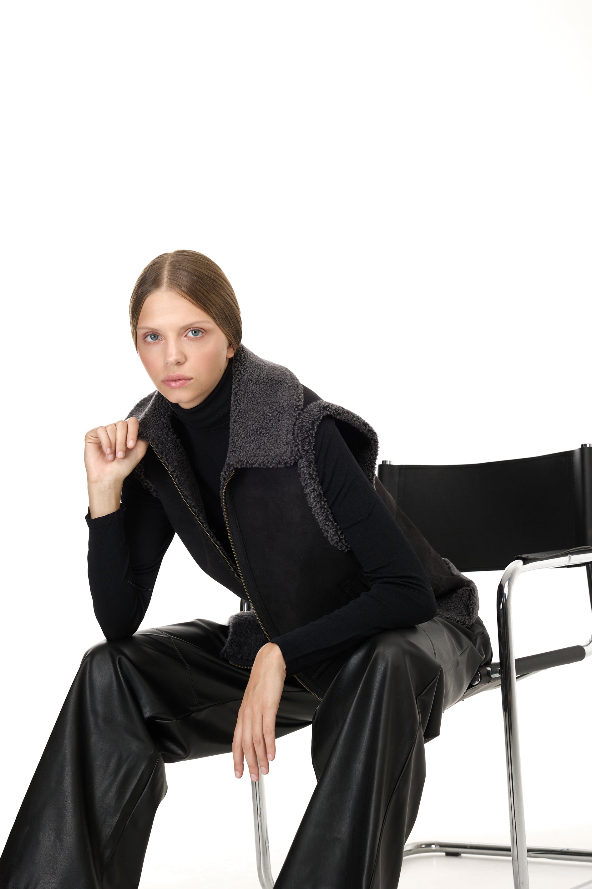 Merino vest lamb Gray Snowtop