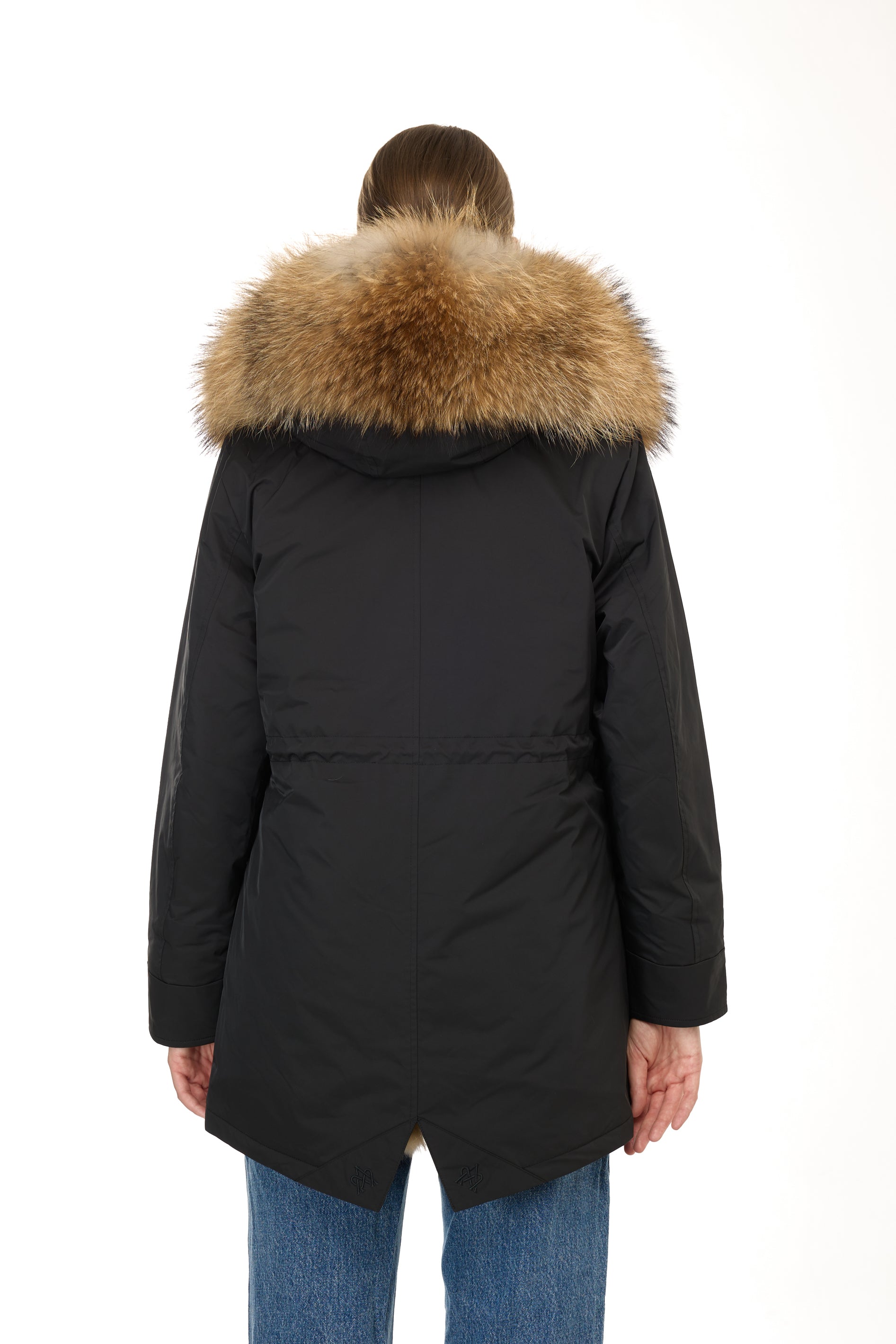 Urban RACCOON langer Parka aus wasserdichter Baumwollmischung mit Weste