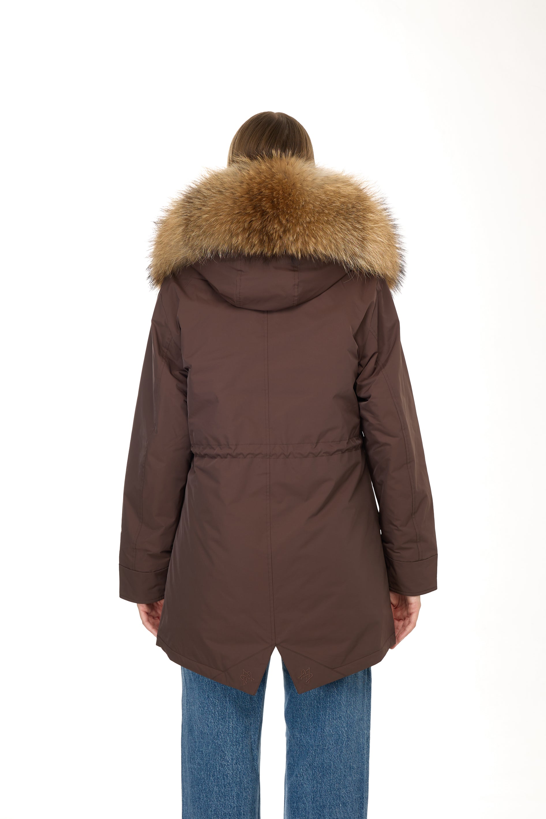 Urban RACCOON langer Parka aus wasserdichter Baumwollmischung mit Weste