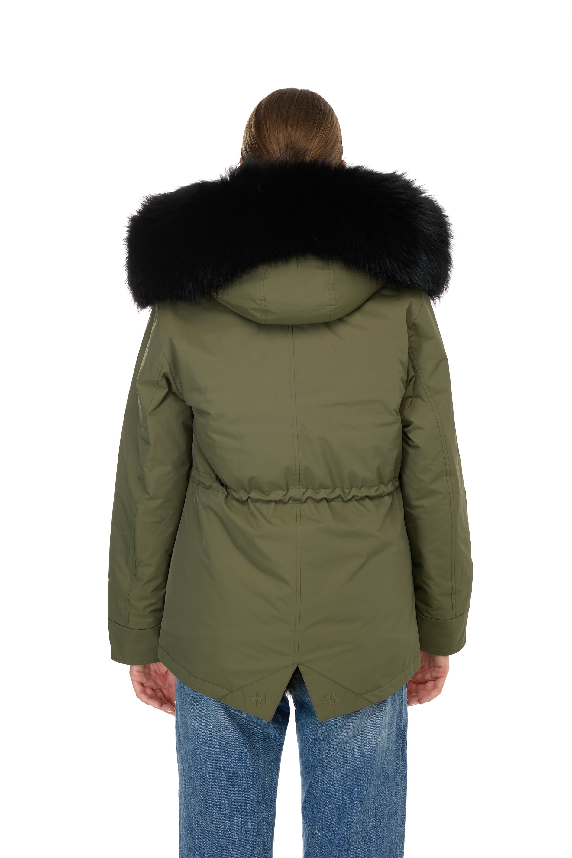 Urban BLACK Kurzparka aus wasserdichter Baumwollmischung mit Weste