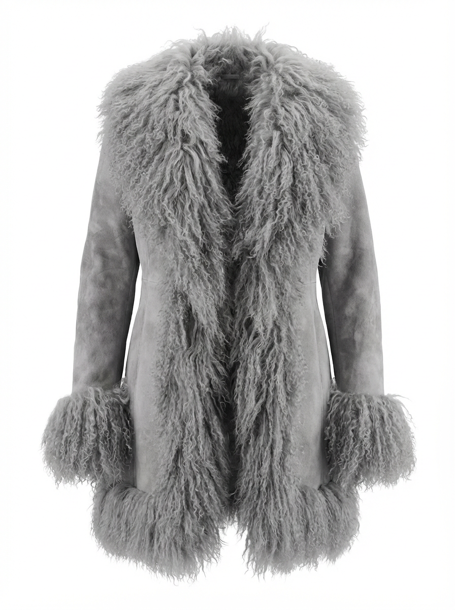 Mongolia Suede  Long Jacket