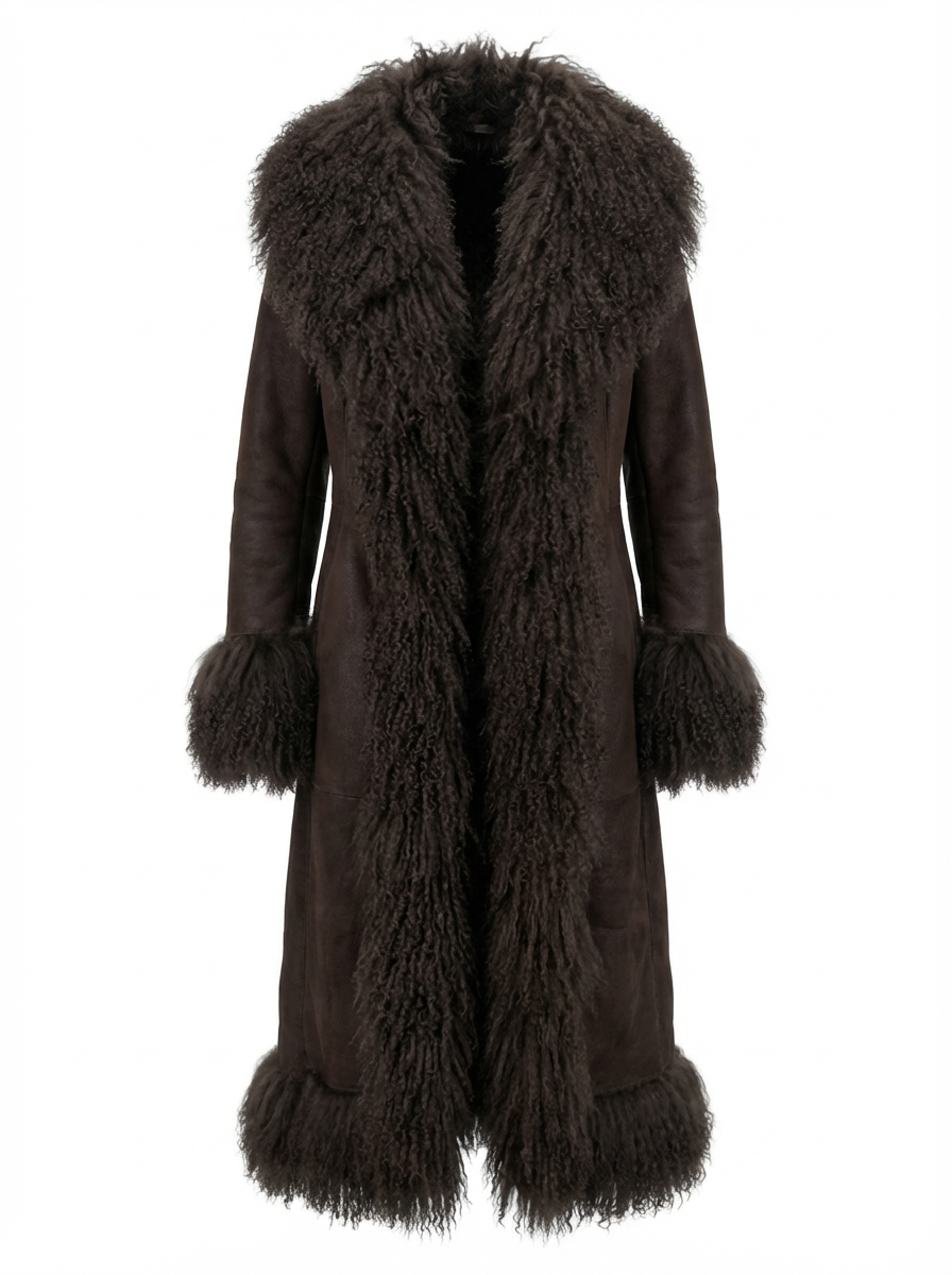 Coat Suede Mongolia shearling