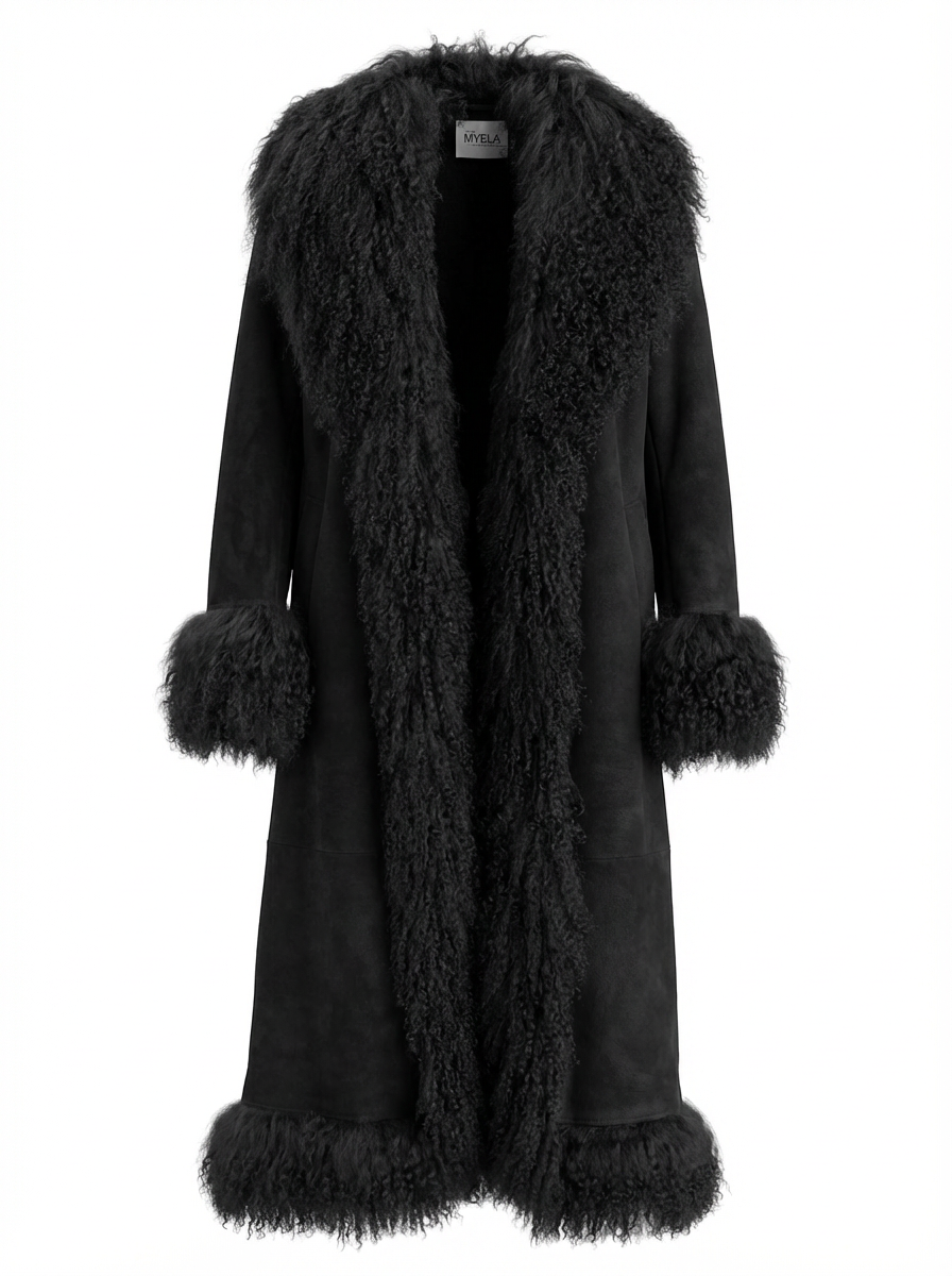 Coat Suede Mongolia shearling