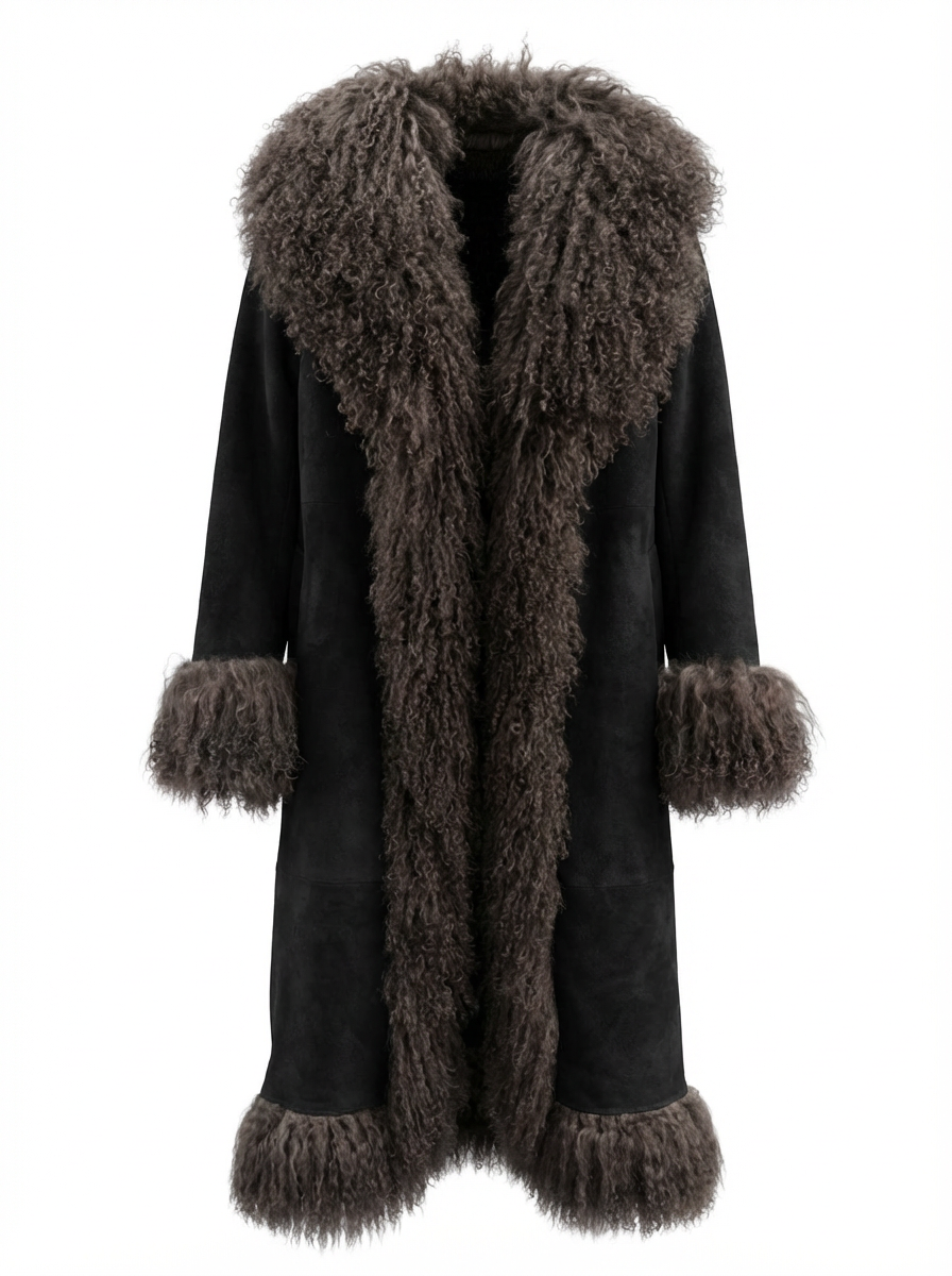 Coat Suede Mongolia shearling