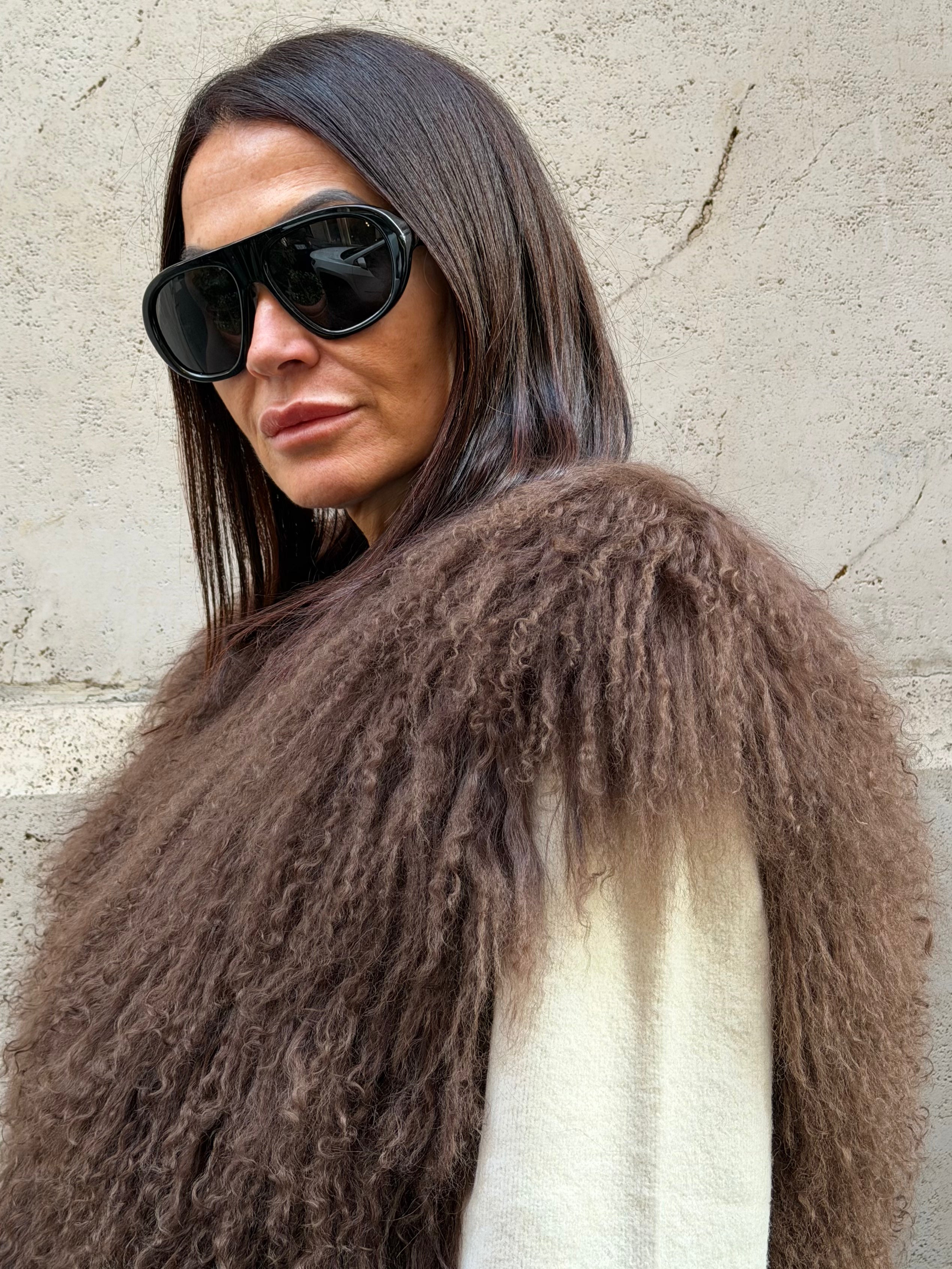 Gilet en fourrure mongole