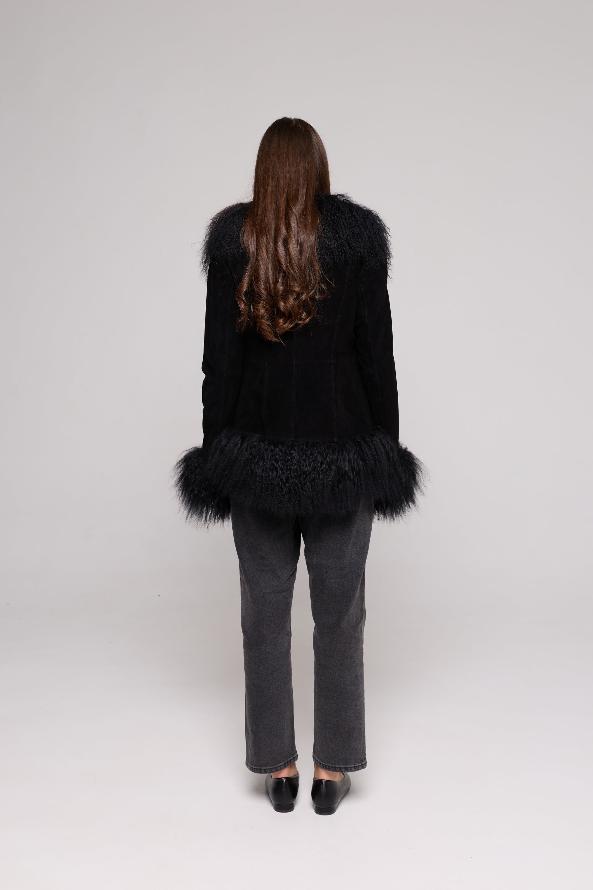 Mongolia Suede Jacket BLACK