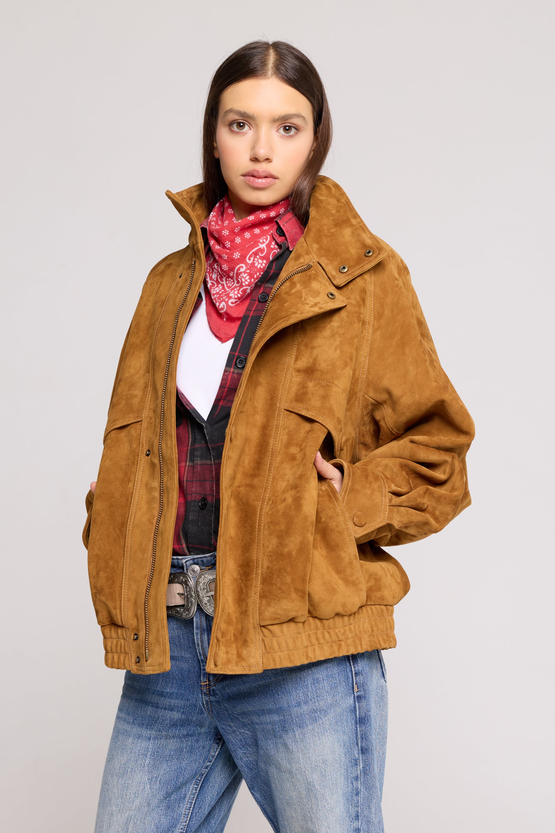 Bomber Over in SUEDE