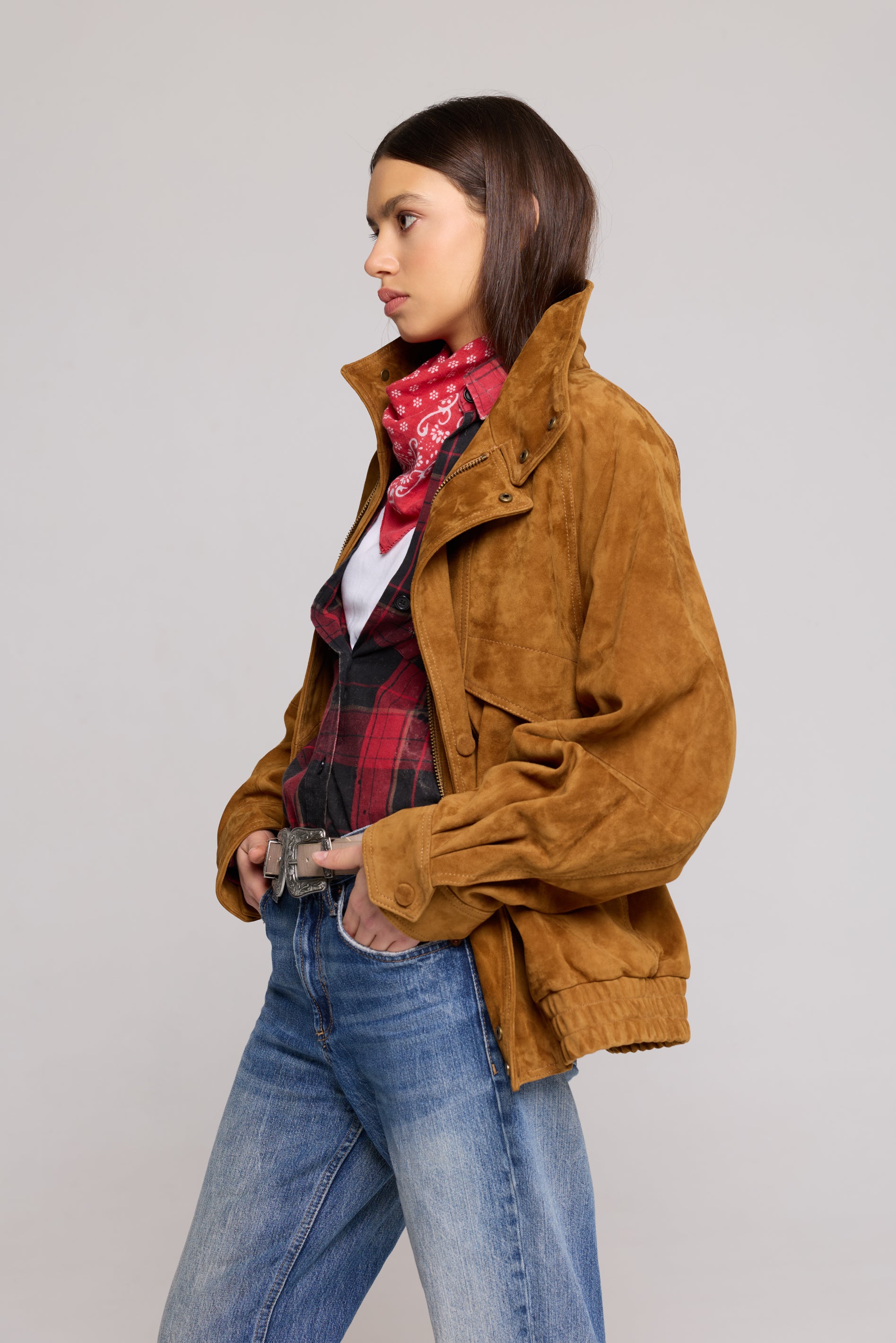 Bomber Over in SUEDE