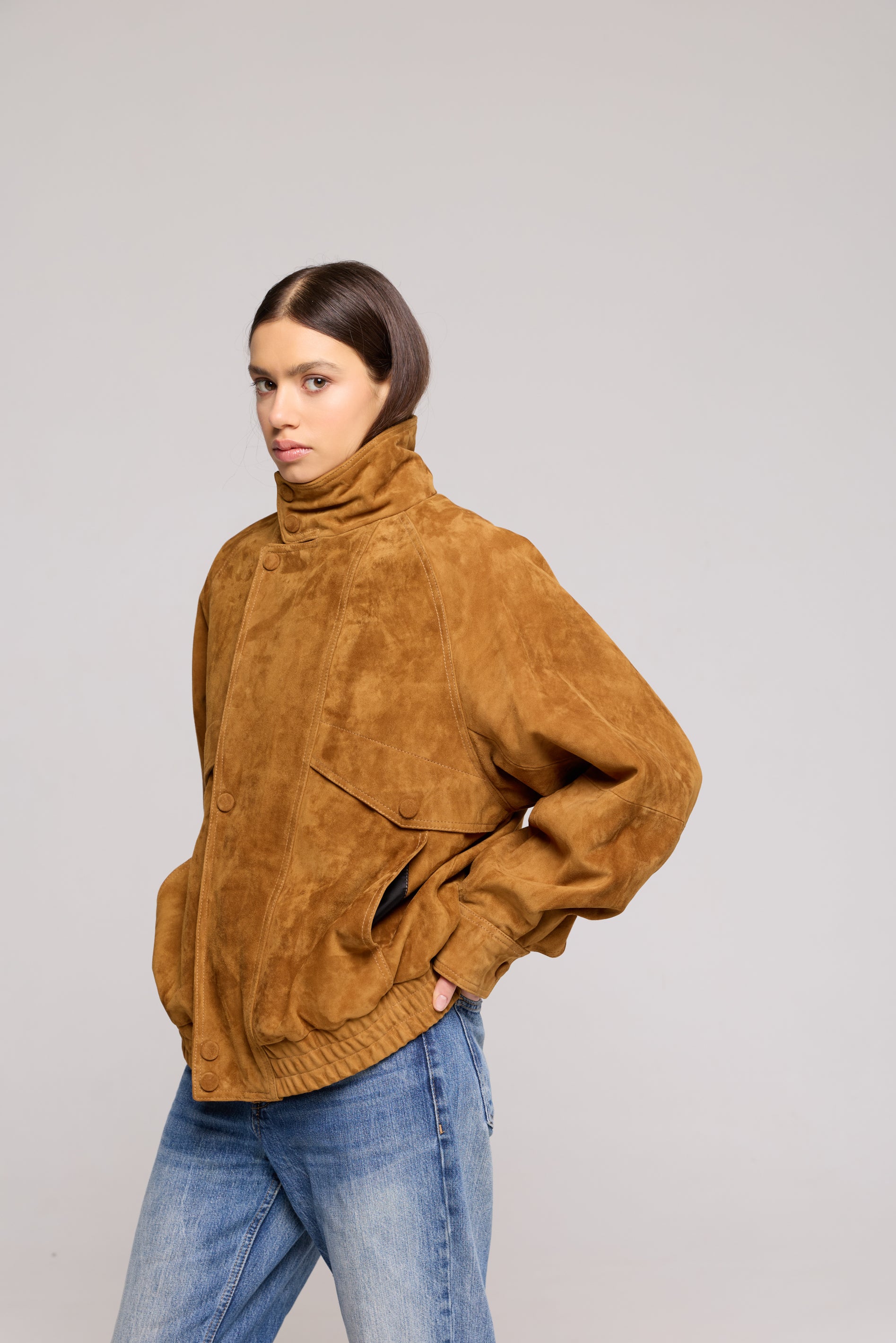 Bomber Over in SUEDE