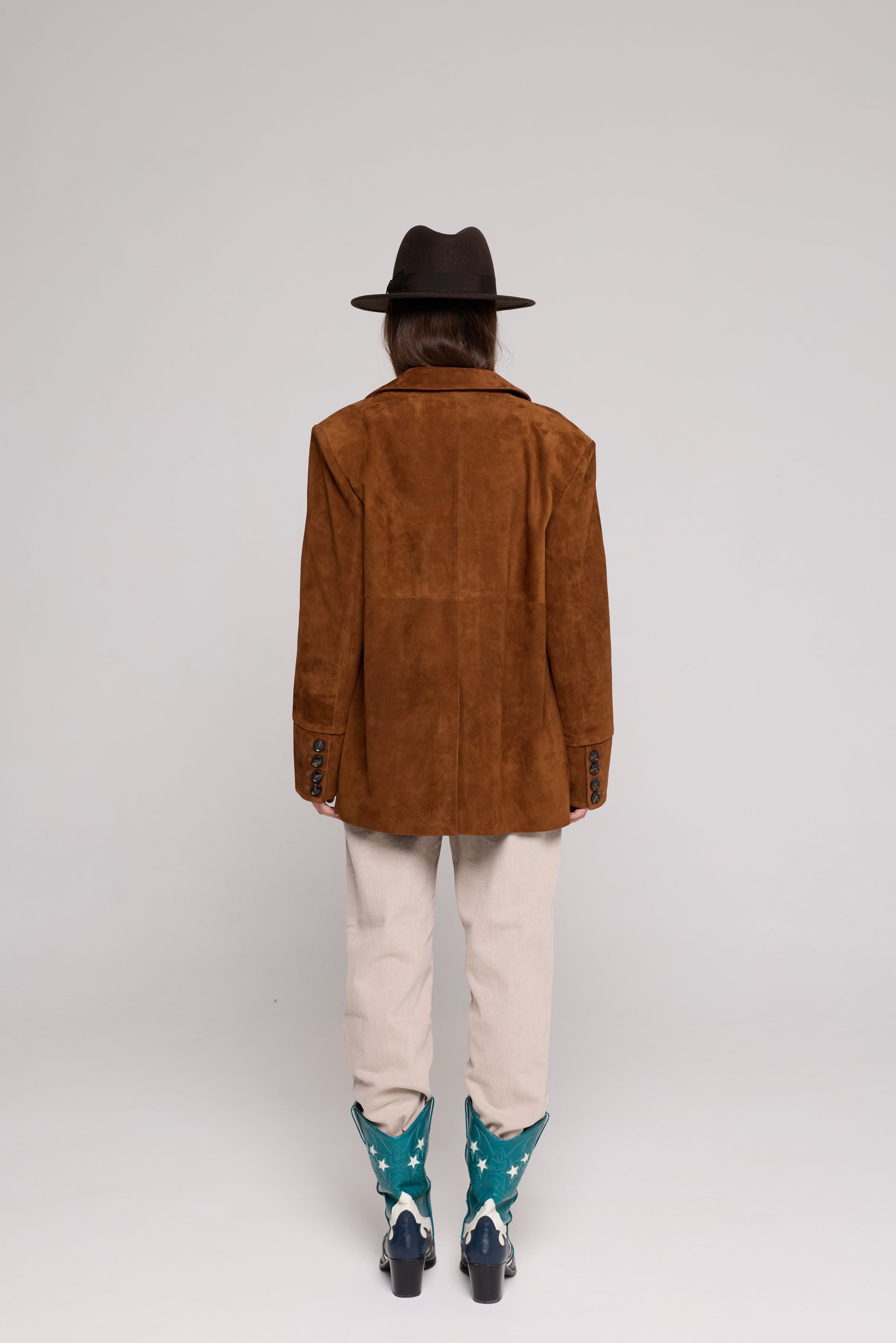 Fringe Jacket in Suede – camel