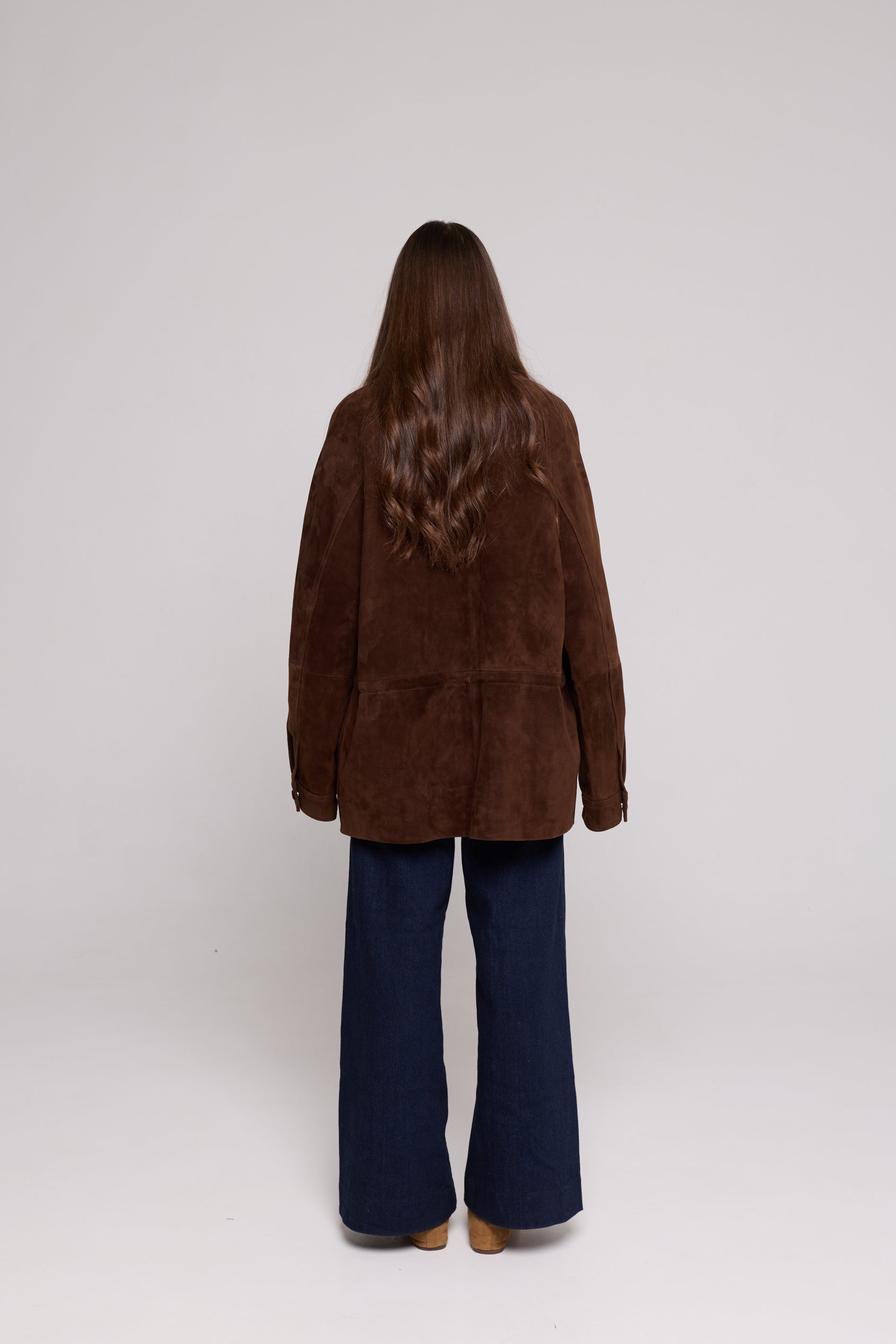 Double-breasted Suede-Brown Jacket