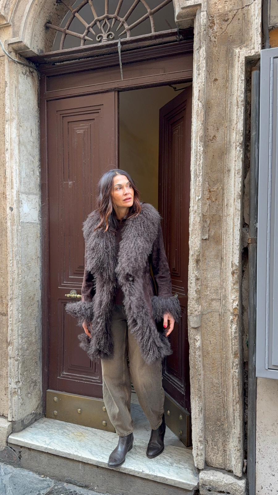 Mongolia Suede  Long Jacket