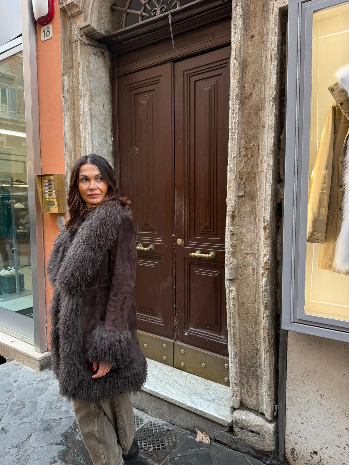 Mongolia Suede  Long Jacket