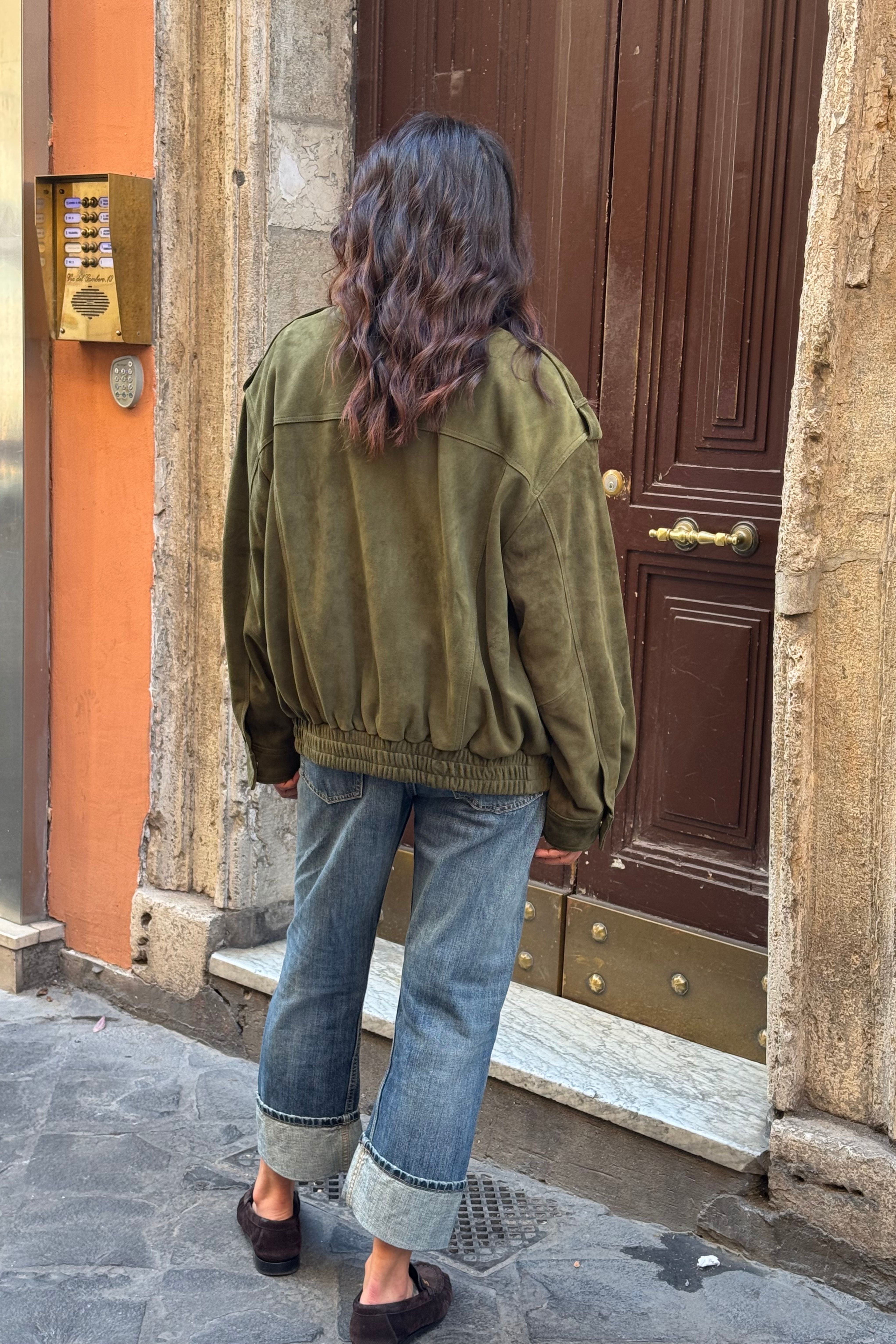 FIELD BOMBER in Suede