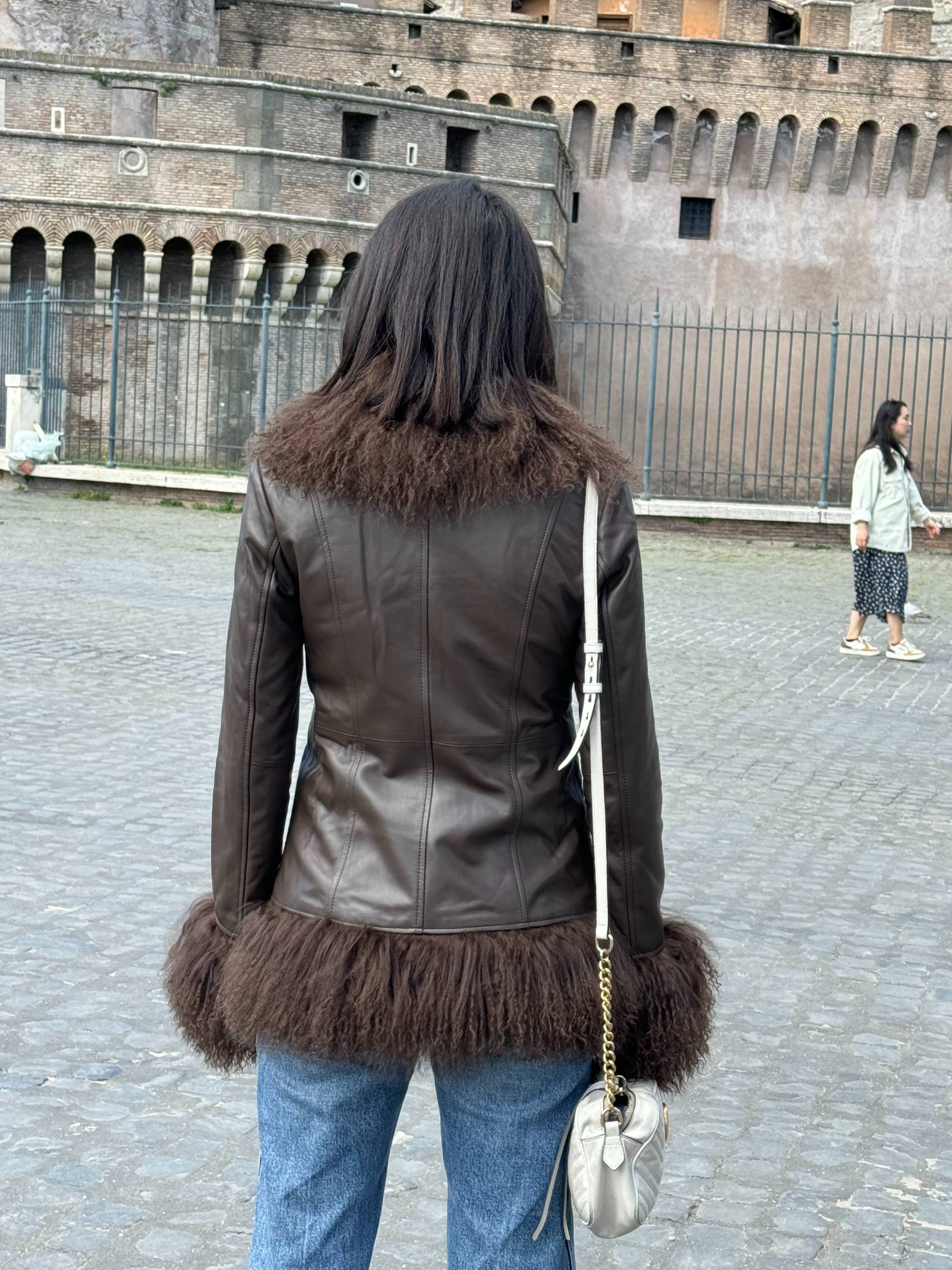 Mongolia Leather jacket Brown