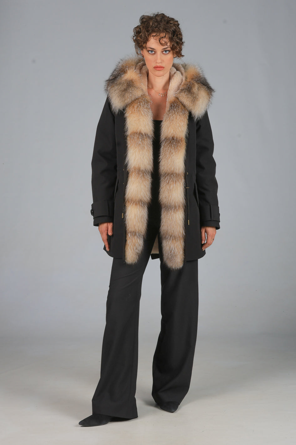 Long Cristal prestige waterproof technical cotton parka