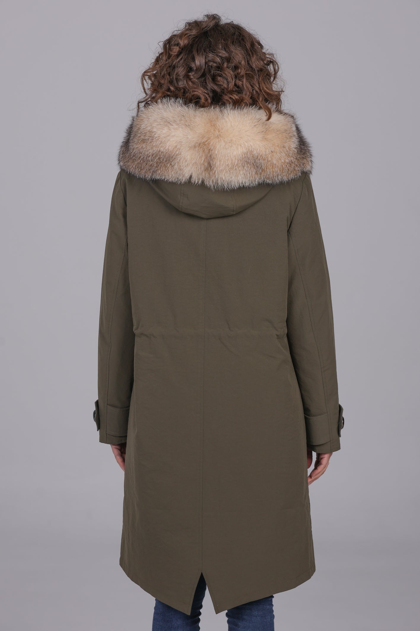 Parka in xlong Cristal prestige waterproof technical cotton