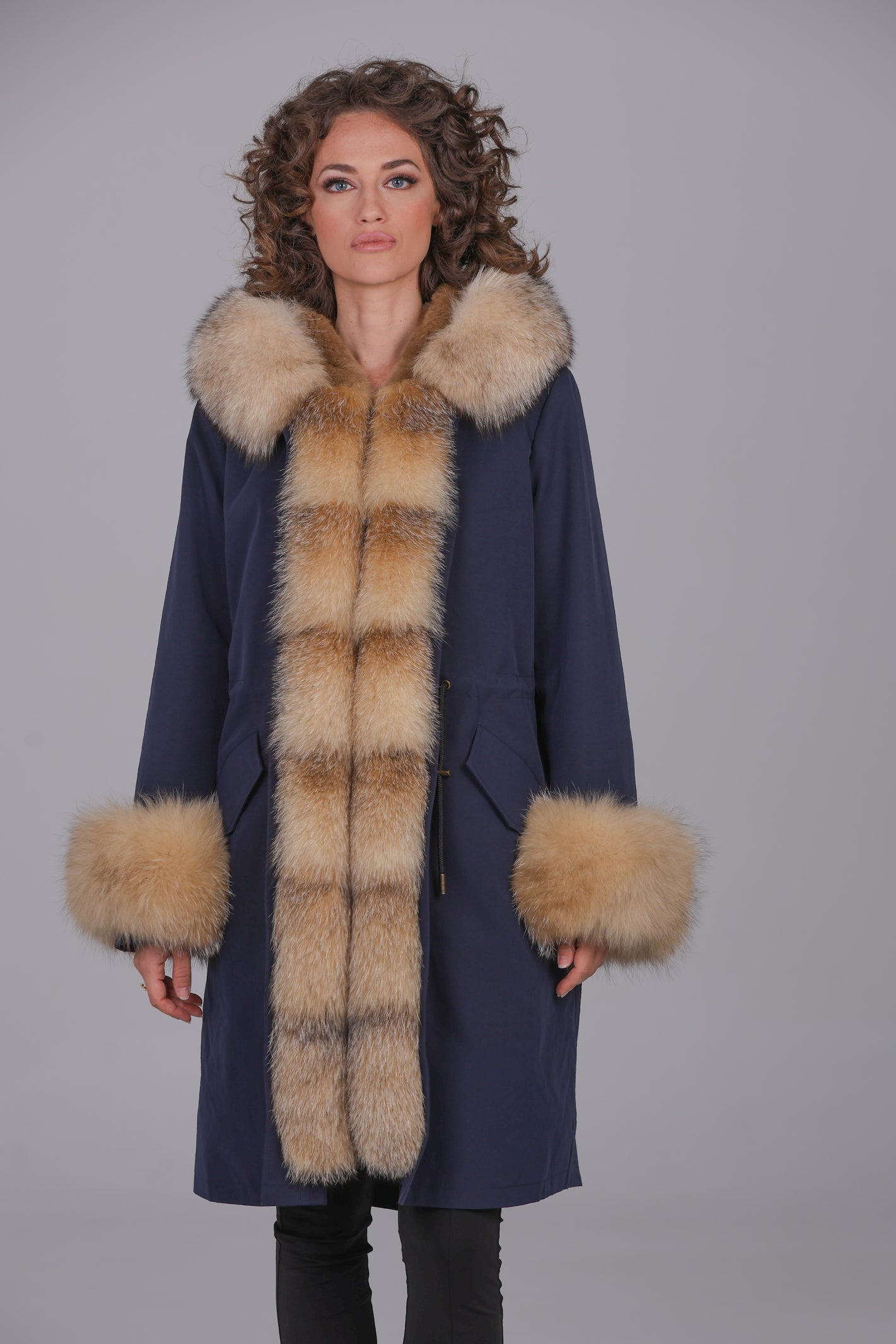 Parka in xlong Cristal prestige waterproof technical cotton