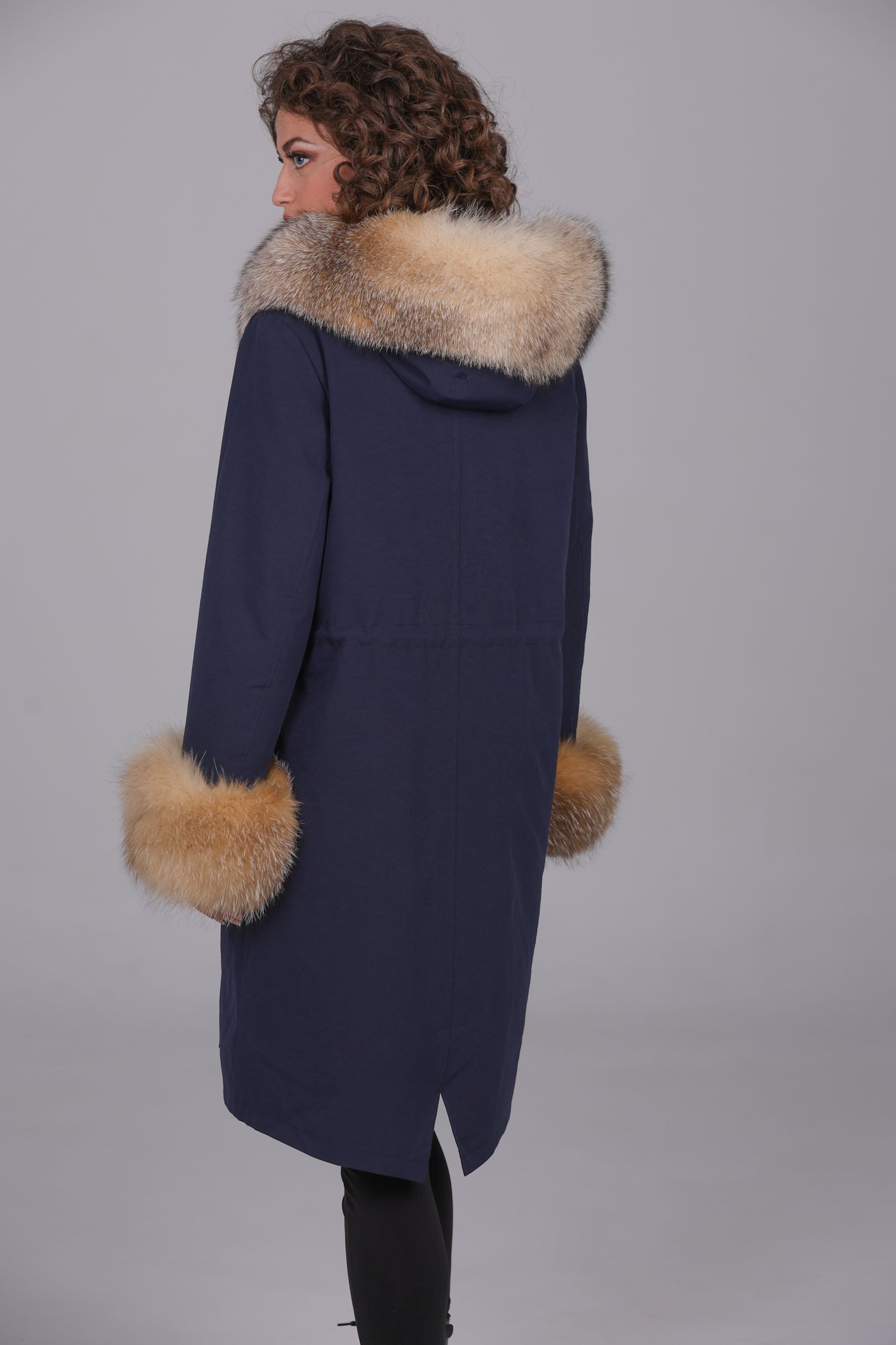 Parka in xlong Cristal prestige waterproof technical cotton