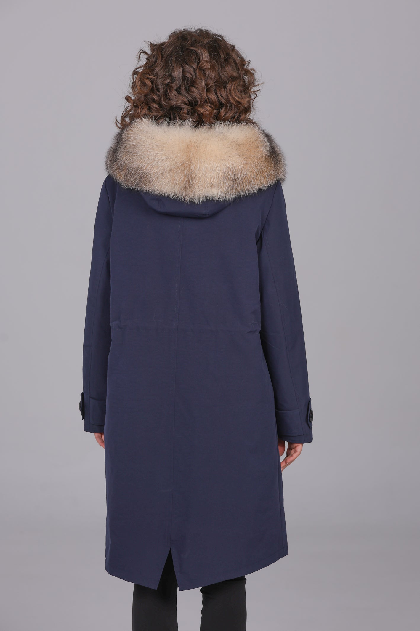 Parka in xlong Cristal prestige waterproof technical cotton