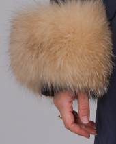Cuffs in real Cristal fox fur