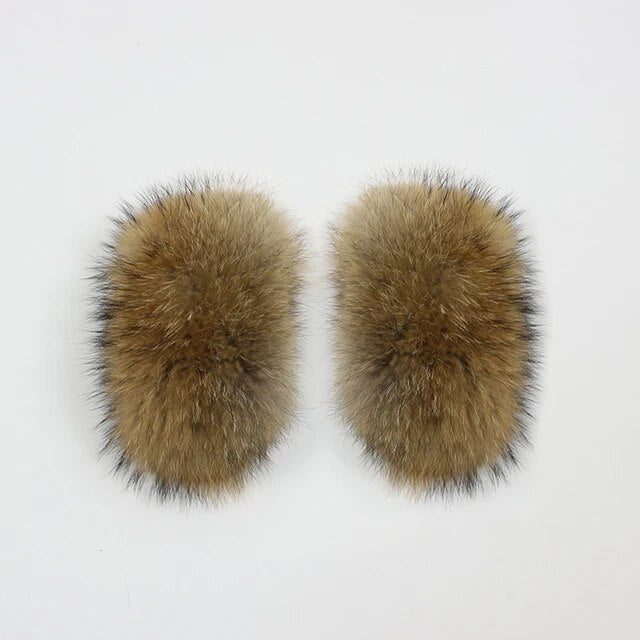 Cuffs in real Raccoon fur